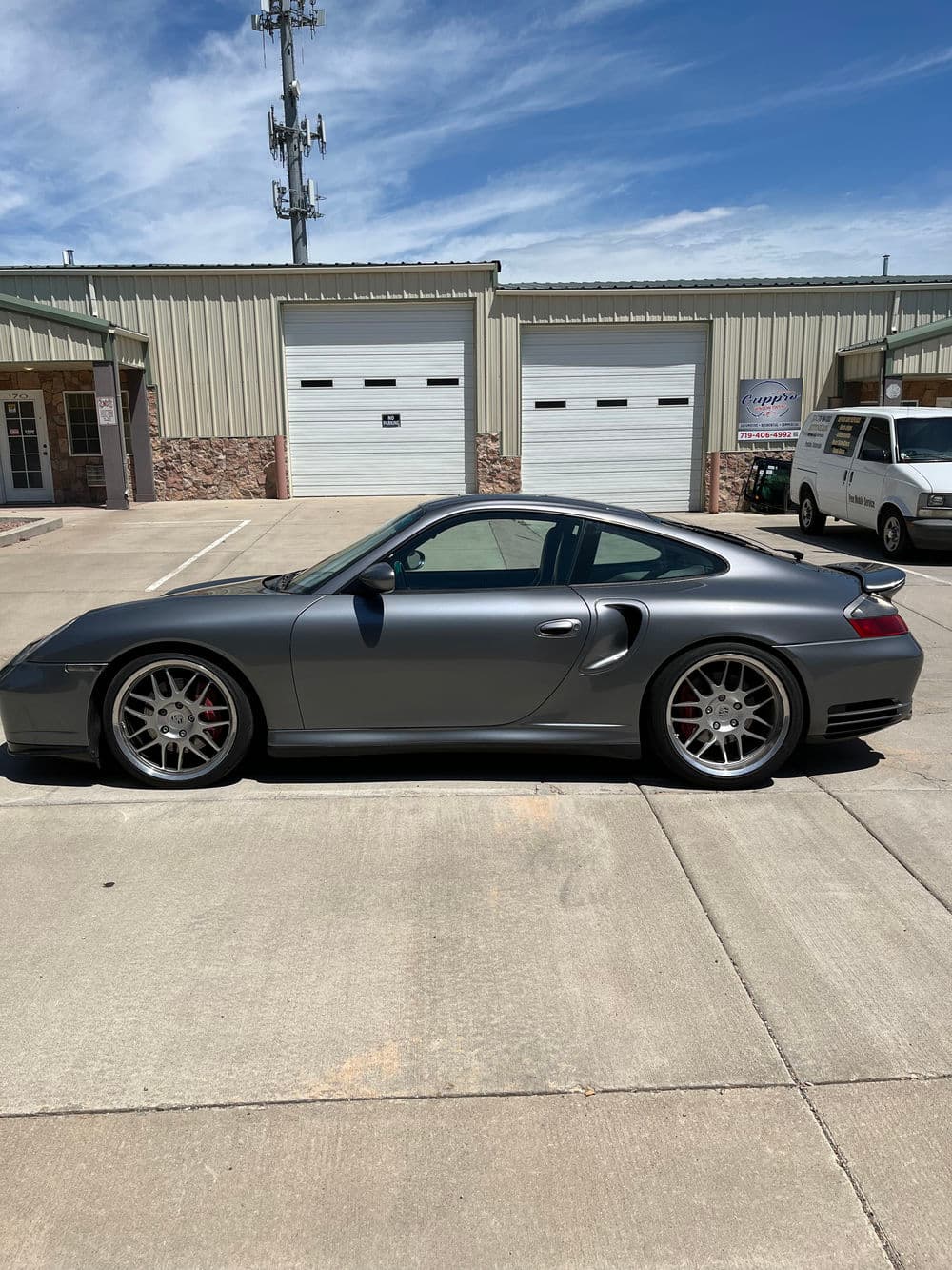 Silver Porsche 911 Turbo